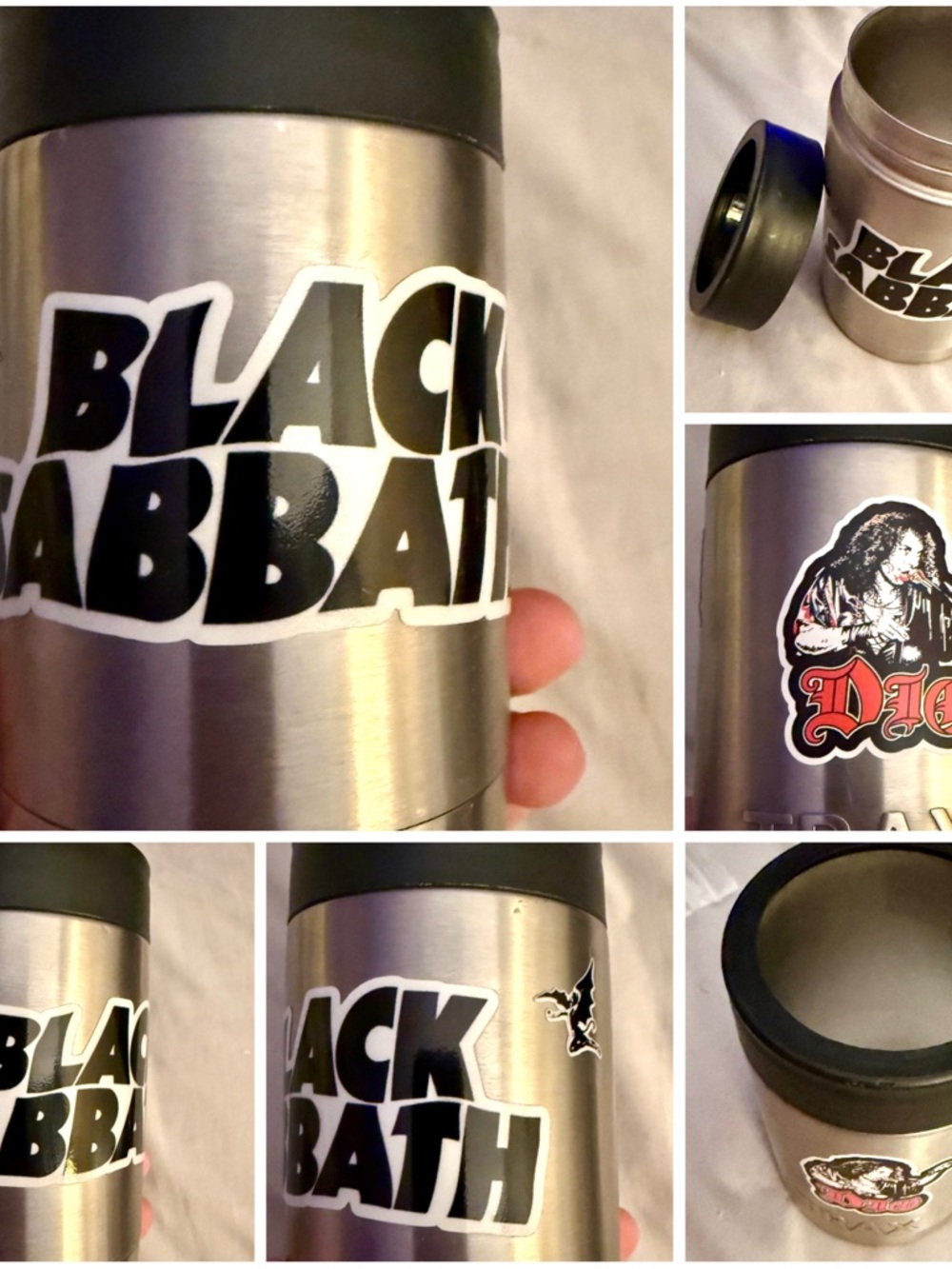 BLACK SABBATH OZZY OSBOURNE RONNIE JAMES DIO TRAX stainless steel insulated can